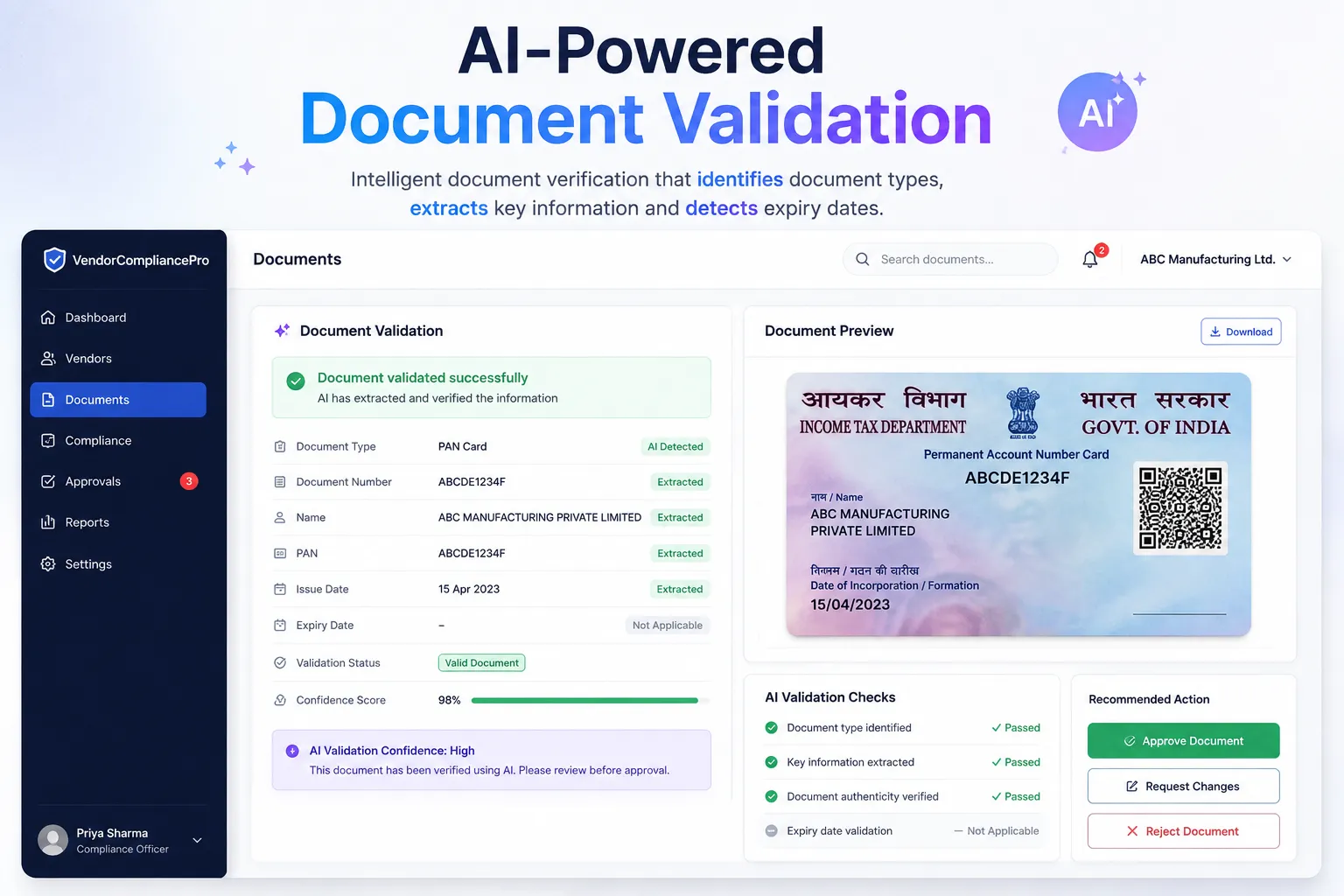 AI Document Validation demo