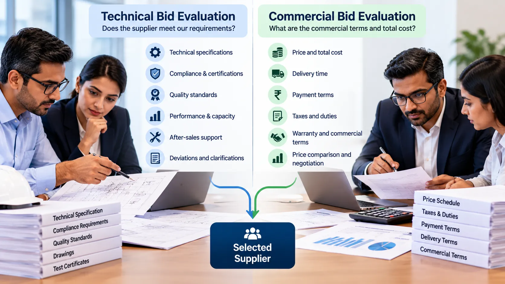 Technical vs Commercial Bid Evaluation: Key Differences